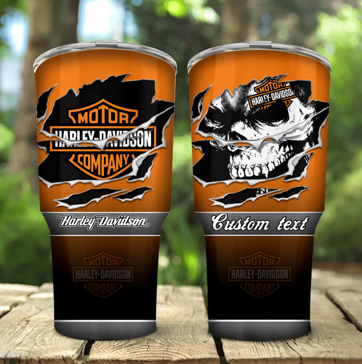 Fashion24Hs - Insulated Tumbler - Harley Davidson Tumbler - Stainless Steel Tumbler - Irregular Tumbler 30 Oz - Customize Name And Logo