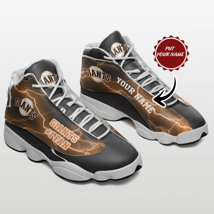 Custom Name MLB San Francisco Giants Baseball Team Name And Logo Air Jordan 13 Sneakers JD13 V1342