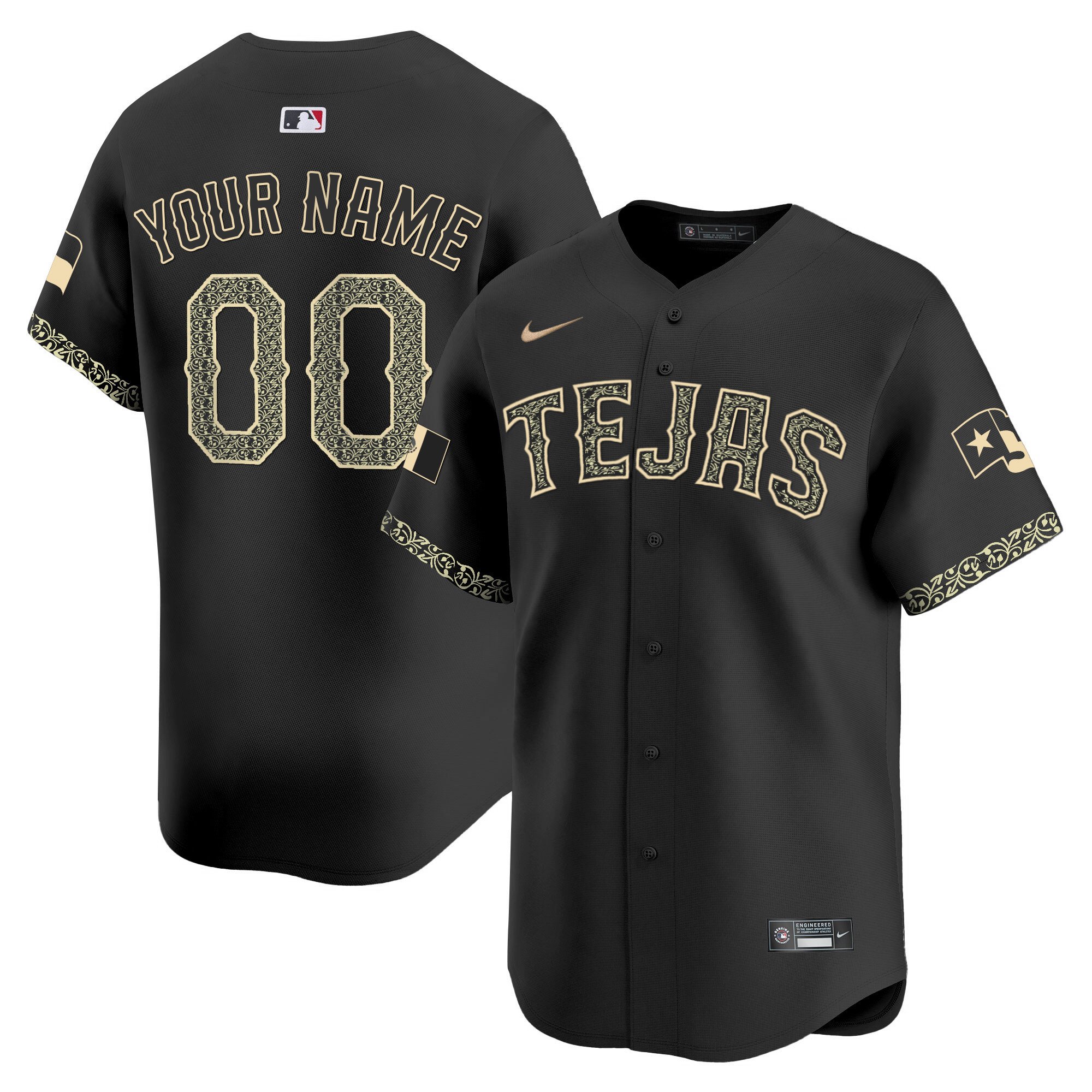 Texas Rangers Mexico Vapor Premier Limited Custom Jersey V2 – All Stitched