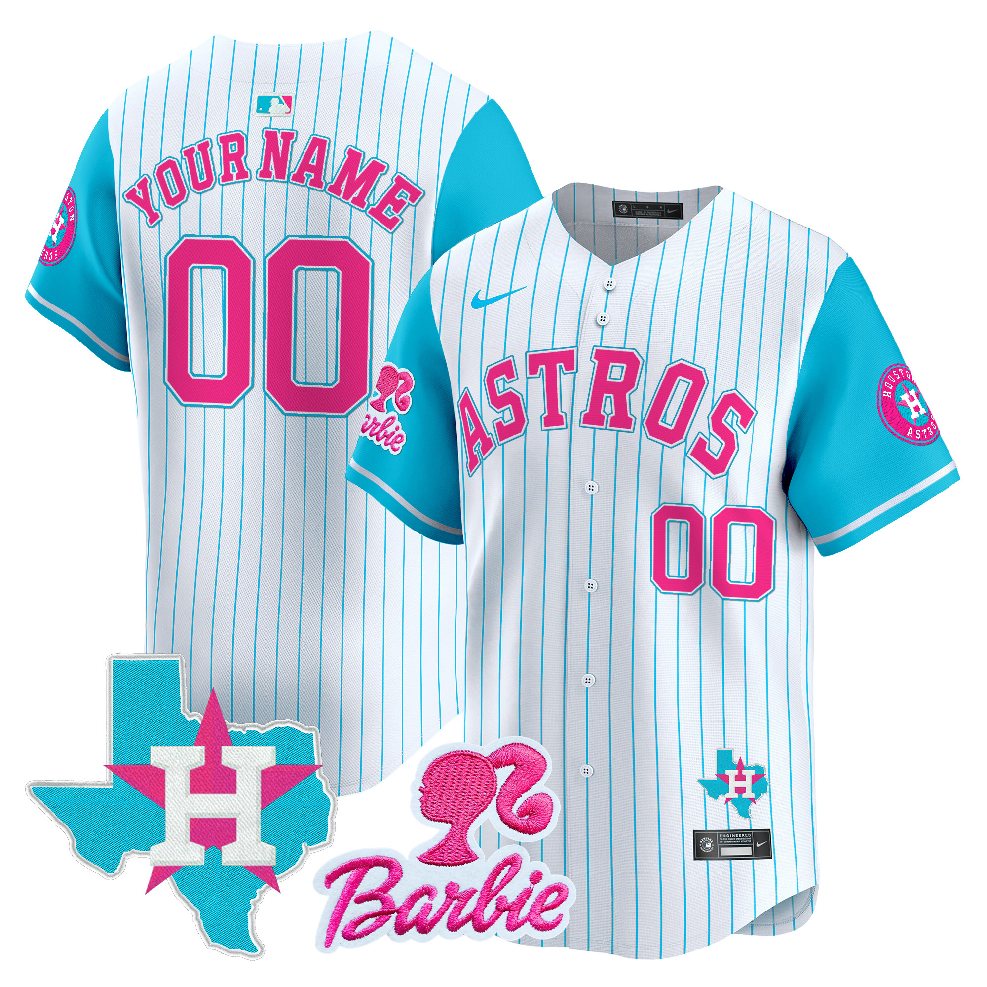 Astros Barbie Patch Vapor Premier Limited Custom Jersey – All Stitched