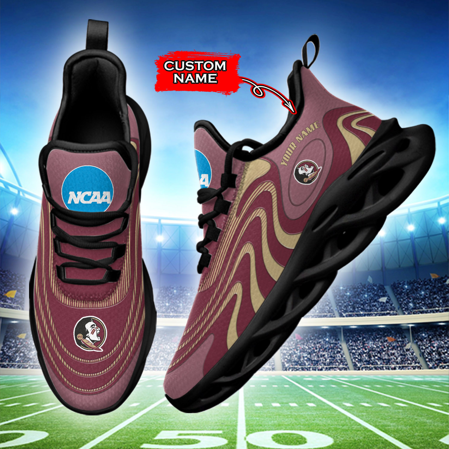 Florida State Seminoles Max Soul Shoes Sneakers For Men And Women 443