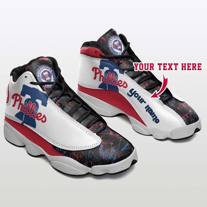 Custom Philadelphia Phillies MLB Air Jordan 13 Sneakers JD13 V1782