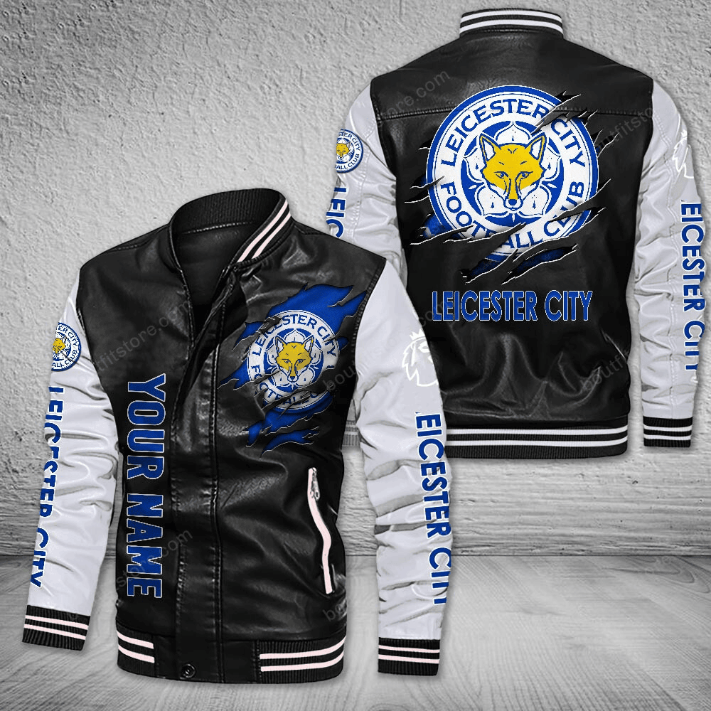 Leicester City Leather Varsity Jacket