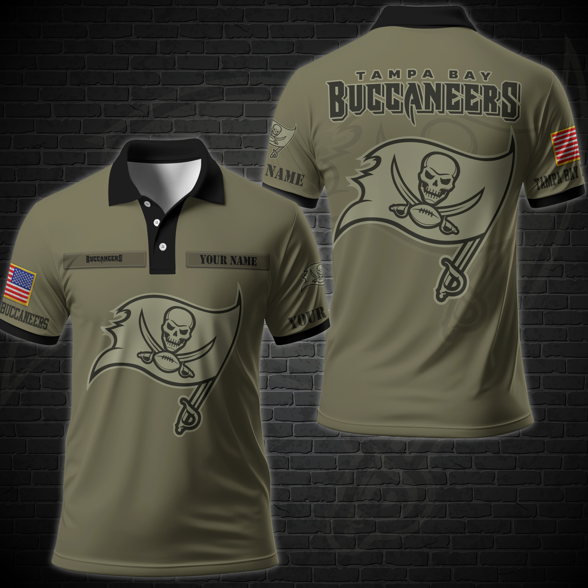 Tampa Bay Buccaneers Polo Shirt Custom Your Name, Sport Team Polo, Sport Lover Gifts Etrg-51515