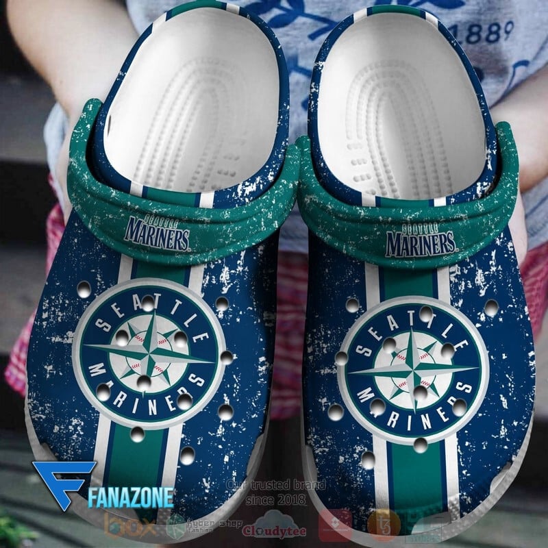 Seattle Mariners Logo Baseball MLB Green Sander Blue Crocss Classic Clogs Shoes Ver764