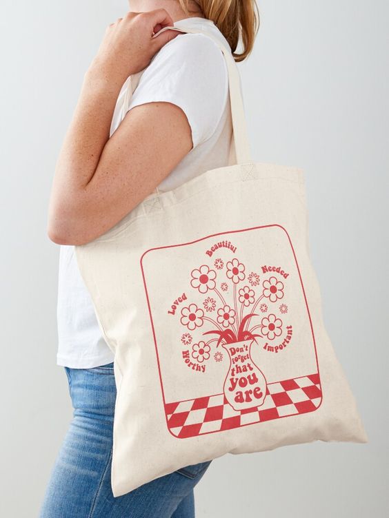 Affirmation Tote bag, Canvas Tote Bags, Tote Bag Design, Tote Bag Idea