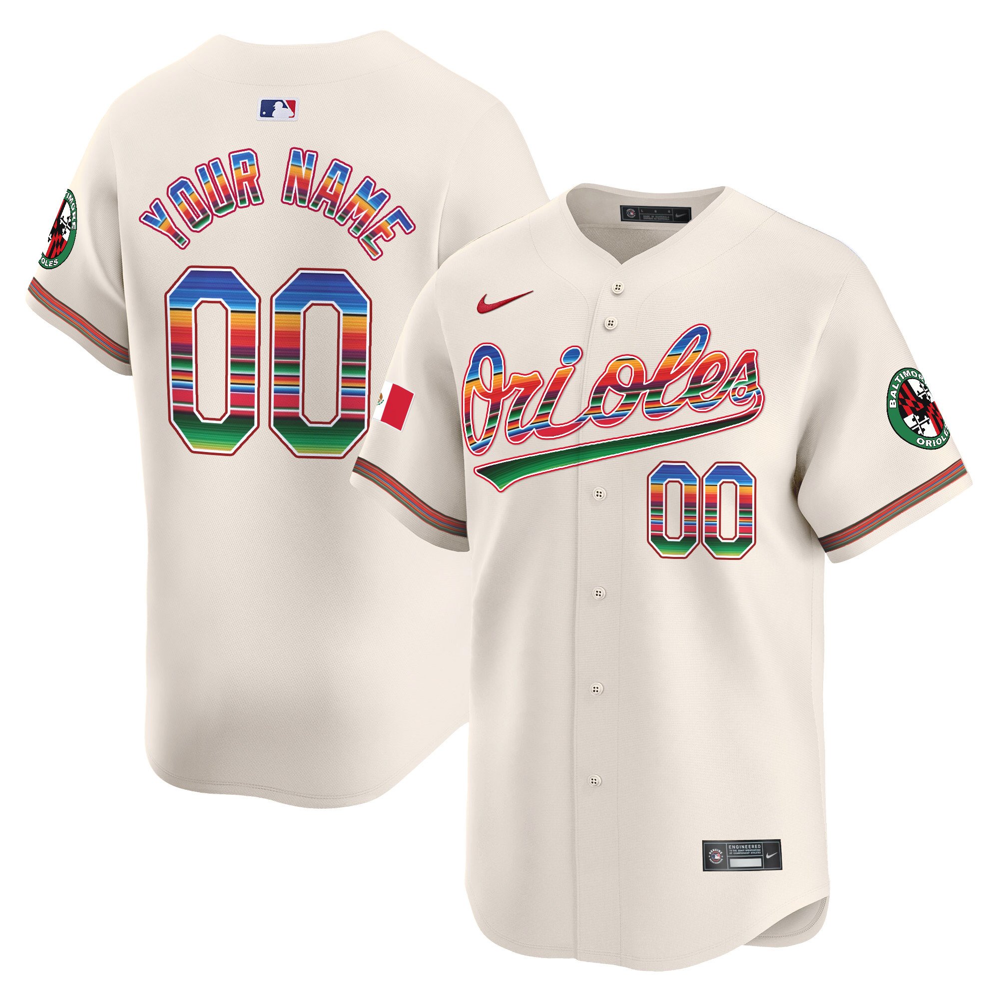 Baltimore Orioles Mexico Vapor Premier Limited Custom Jersey – All Stitched