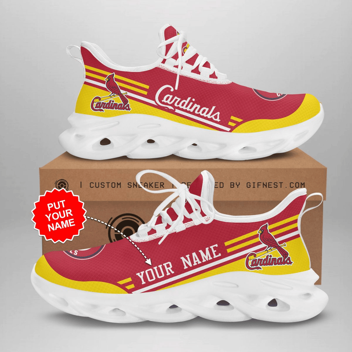 St. Louis Cardinals Custom Name Max Soul Shoes Ver 3