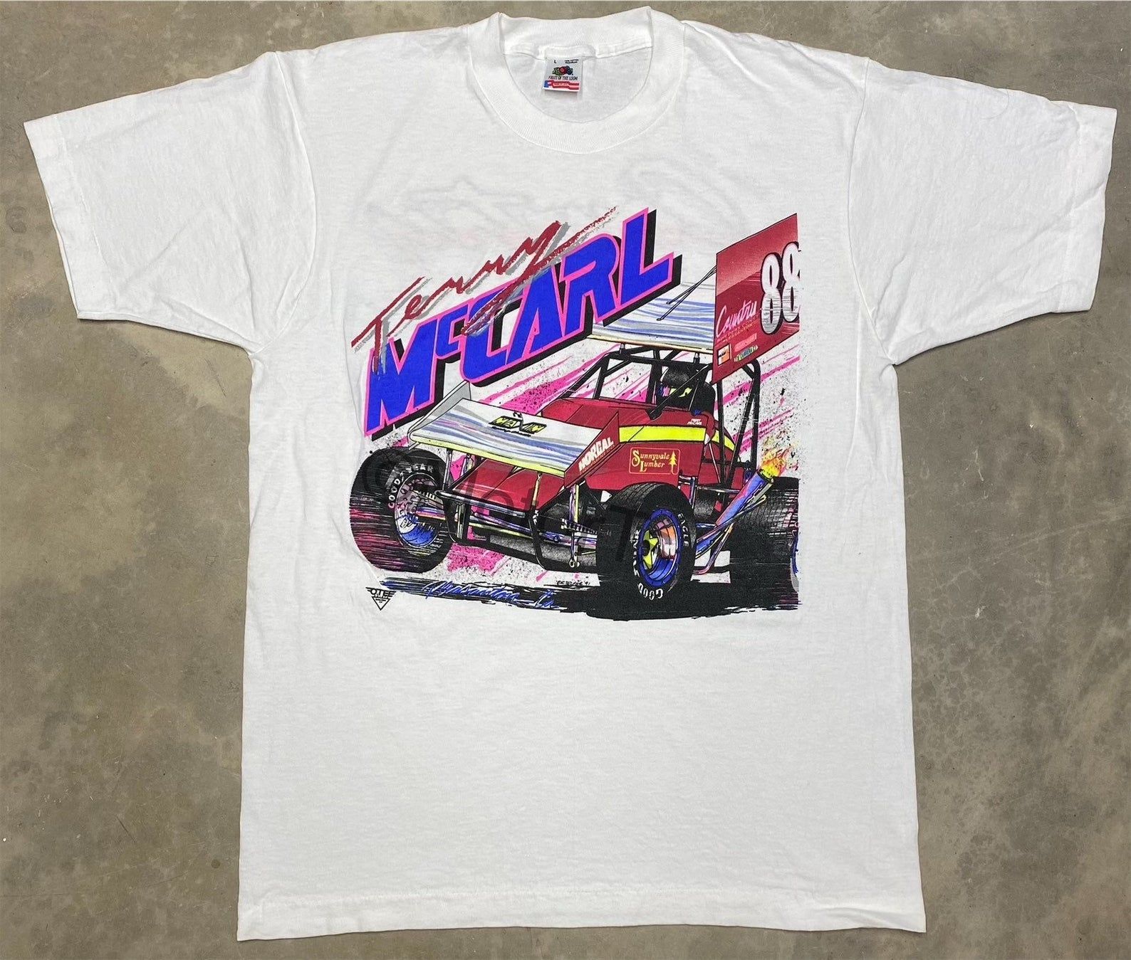 Rare Vintage 1991 Terry Mccarl S Car Tee –