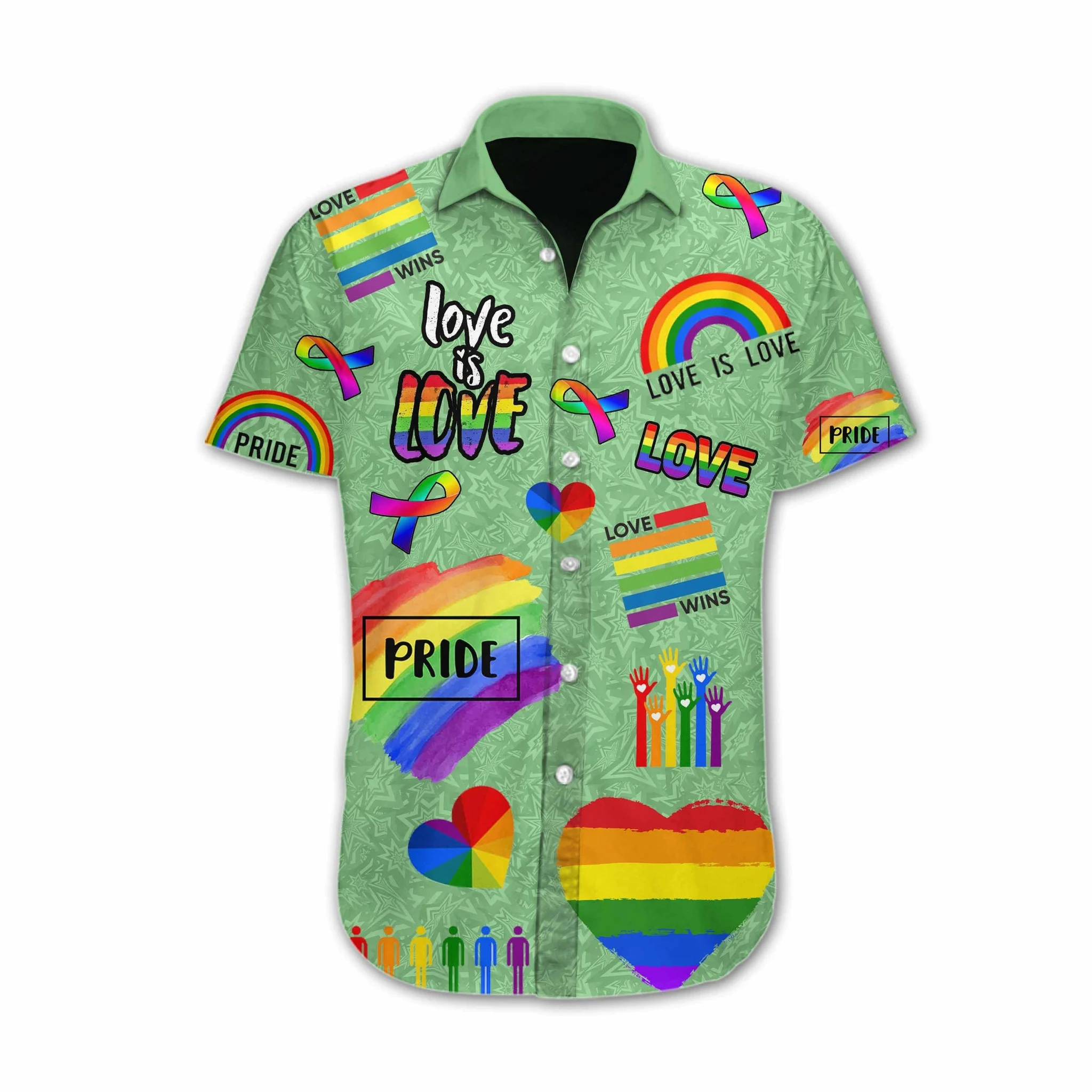 Ally 3D T Shirt, Lgbt Love Is Love Pride Design Hawaiian Shirt Support Lgbt Month