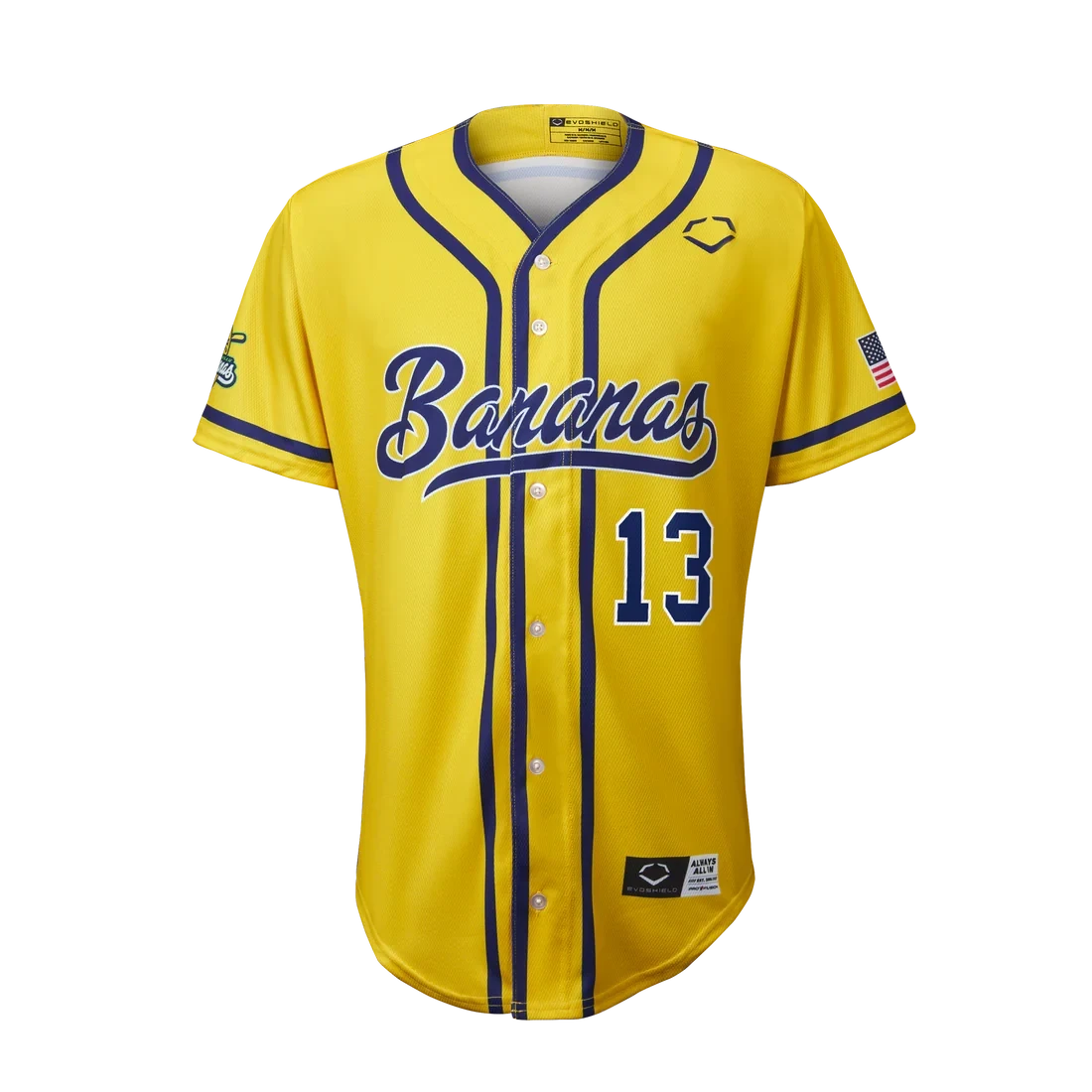 Bananas Dalton Mauldin #13 Evoshield Yellow Jersey – All Stitched