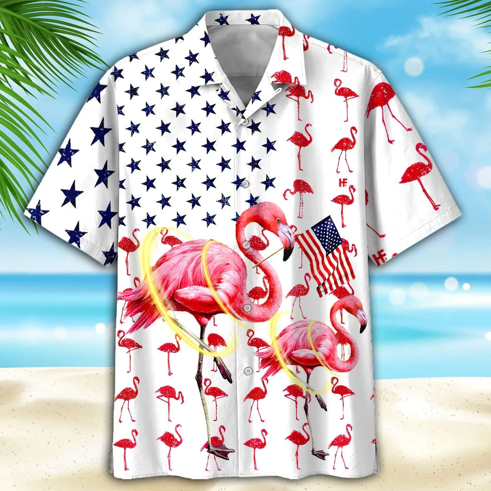 Flamingo 4Th Of July Hawaiian Shirt – Independence Day Is Coming, Hawaiian Shirt For Men