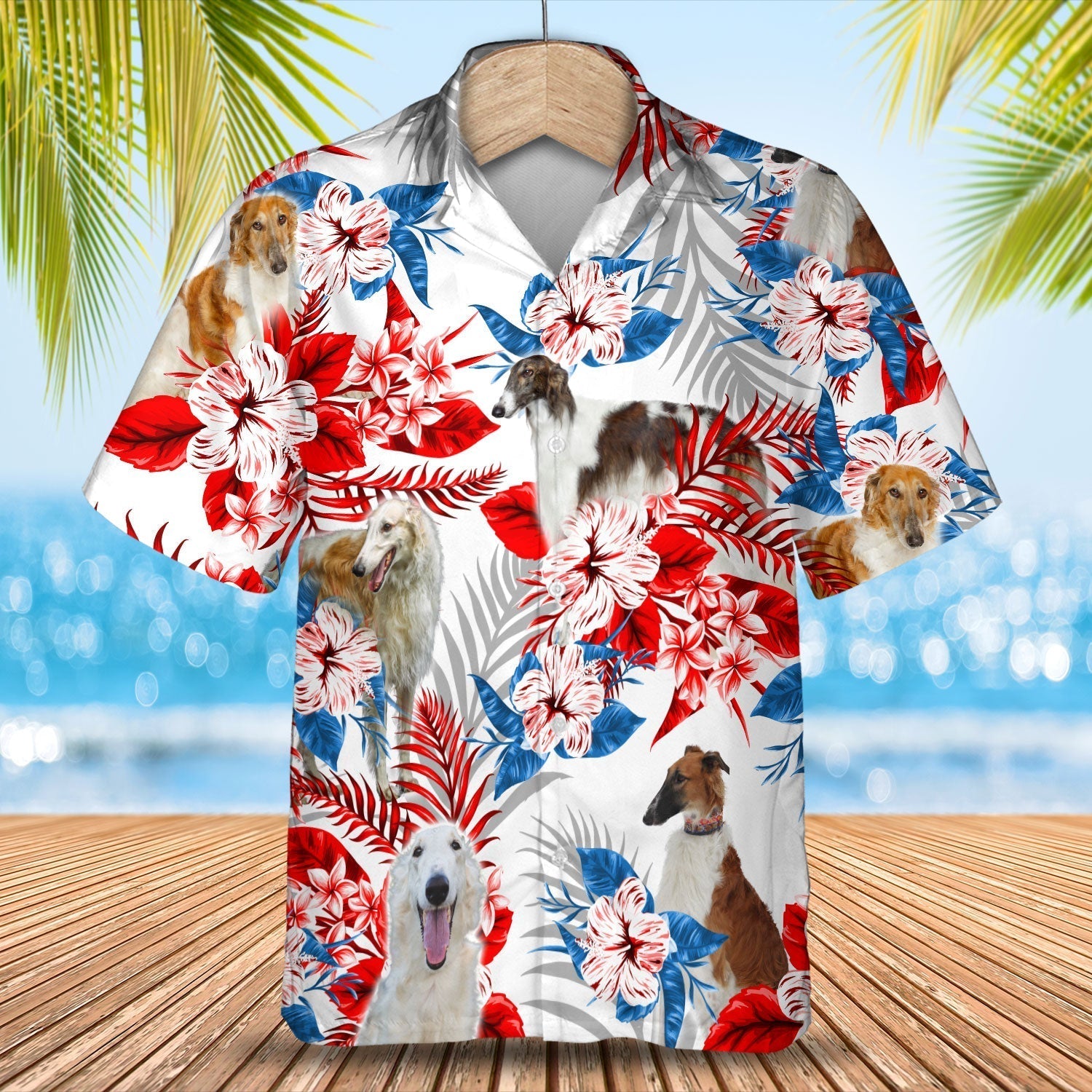 Borzoi Hawaiian Shirt –  Gift For Summer, Summer Aloha Shirt, Hawaiian Shirt For Men And Women