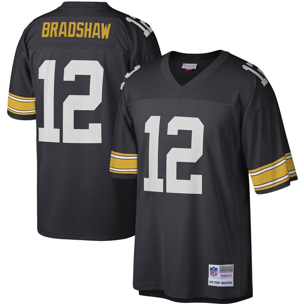 Men’S Pittsburgh Steelers Terry Bradshaw Mitchell & Ness Black Legacy ...