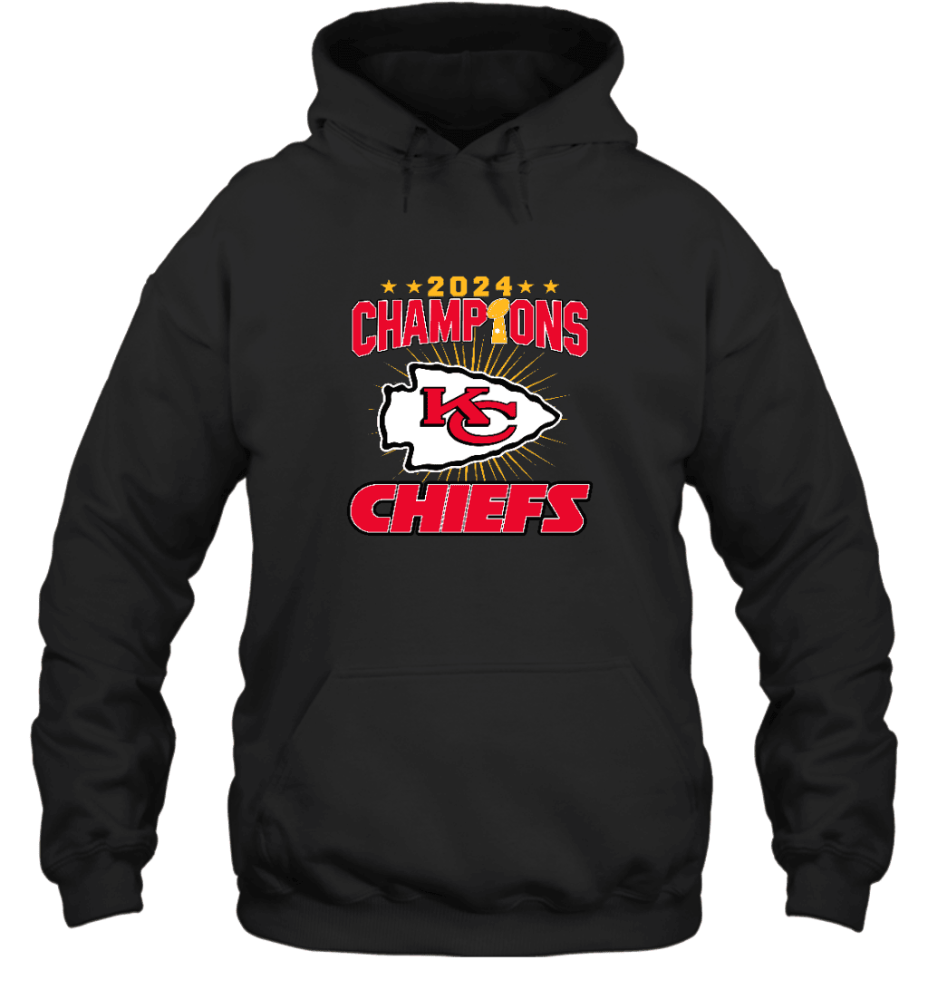 Kansas City Chiefs LVIII Champ Stars Unisex 2D Hoodie