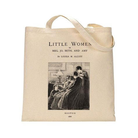 Little Women by Louisa M. Alcott tote bag. Handbag with Little Women book design. Book Bag