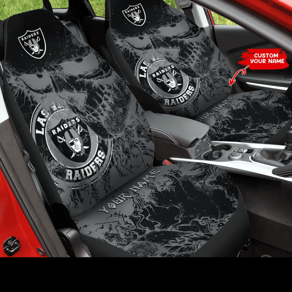 Las Vegas Raiders Personalized Car Seat Cover Set CSC746