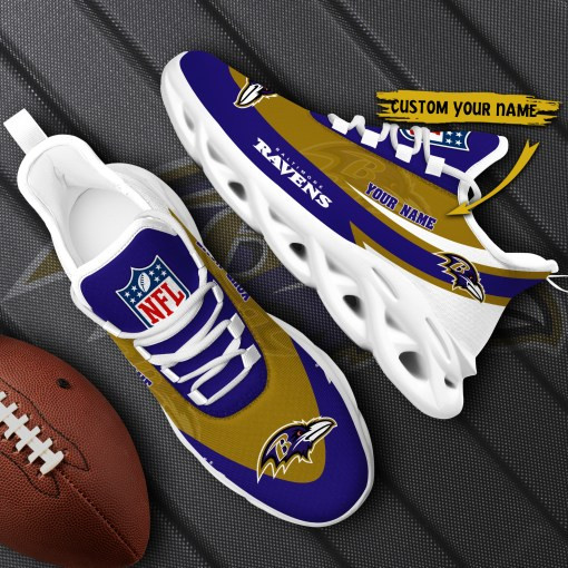 Baltimore Ravens Personalized Clunky Sneaker Max Soul Shoes MS3537