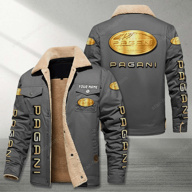 Pagani Gray Custom Name Stand Collar Jacket