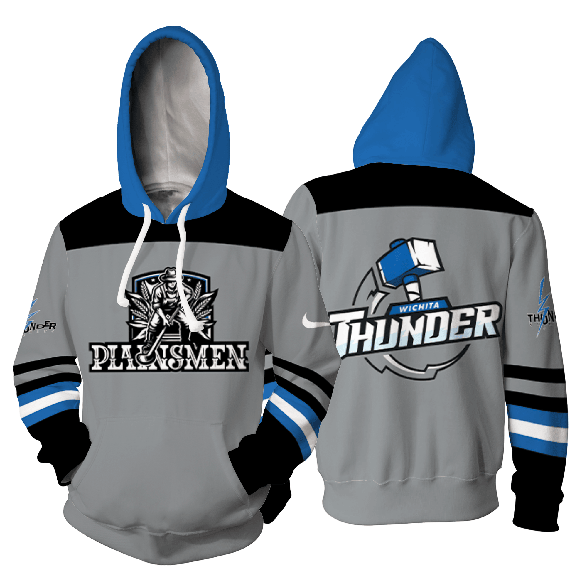Wichita Thunder Uniform Wichita Plainsmen New Edition For Fans Limited Hoodie – Zip Hoodie 3D Aop Shirt