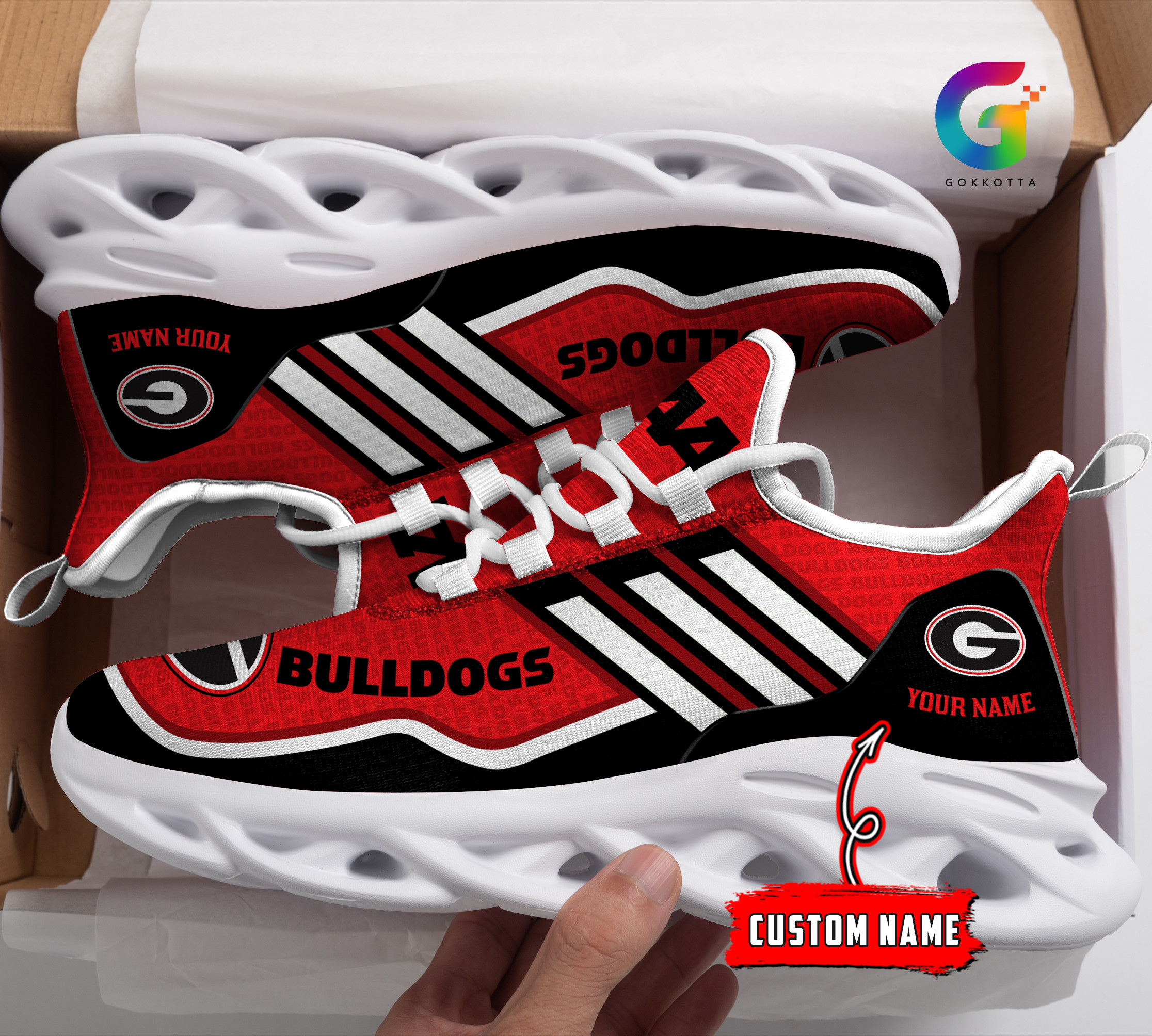 Georgia Bulldogs Max Soul Shoes Sneakers For Men And Women 1458