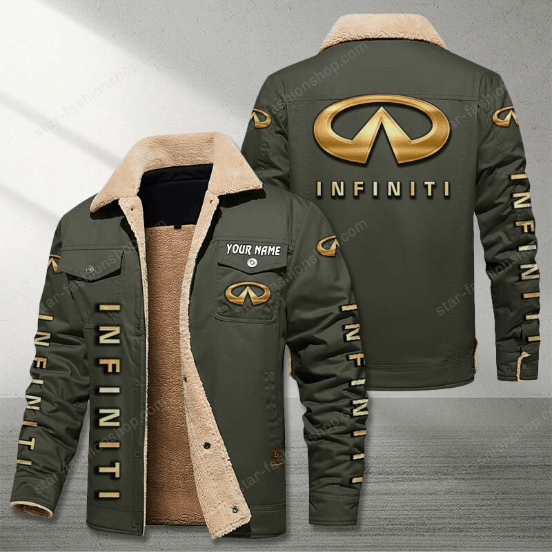 Infiniti Green Custom Name Stand Collar Jacket