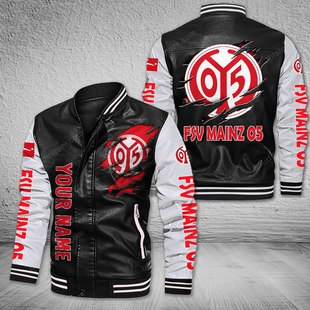 FSV Mainz  Leather Varsity Jacket