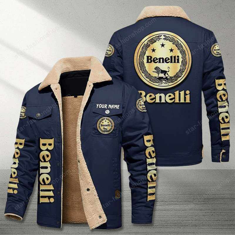 Benelli Navy Custom Name Stand Collar Jacket