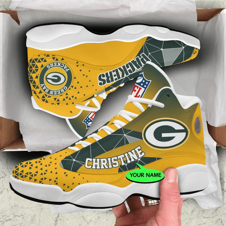 Green Bay Packers NFL Personalized Air Jordan 13 Shoes JD13 V165