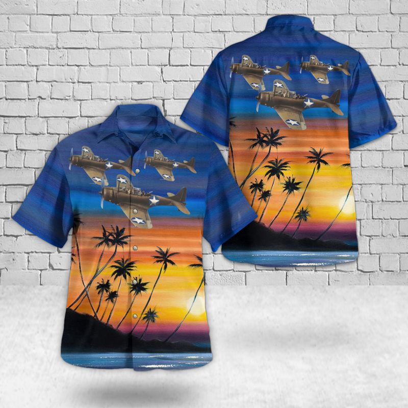 United States Army Air Forces Douglas A-24 Banshee Hawaiian Shirt