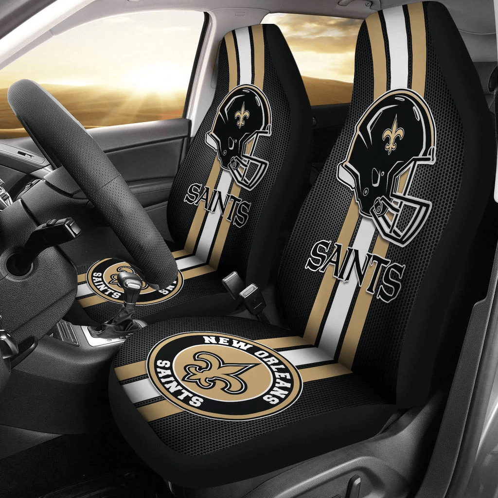 New Orleans Saints Car Seat Cover Set American Football Helmet CSC9478