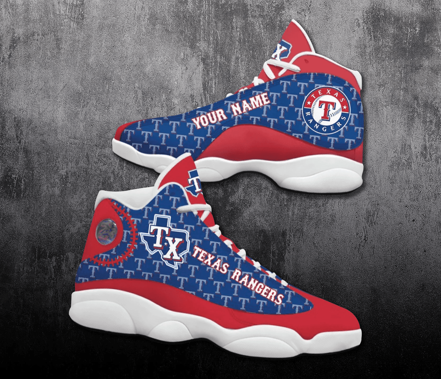 Personalized Shoes Texas Rangers JD 13 Custom Name Shoes JD13 V1828