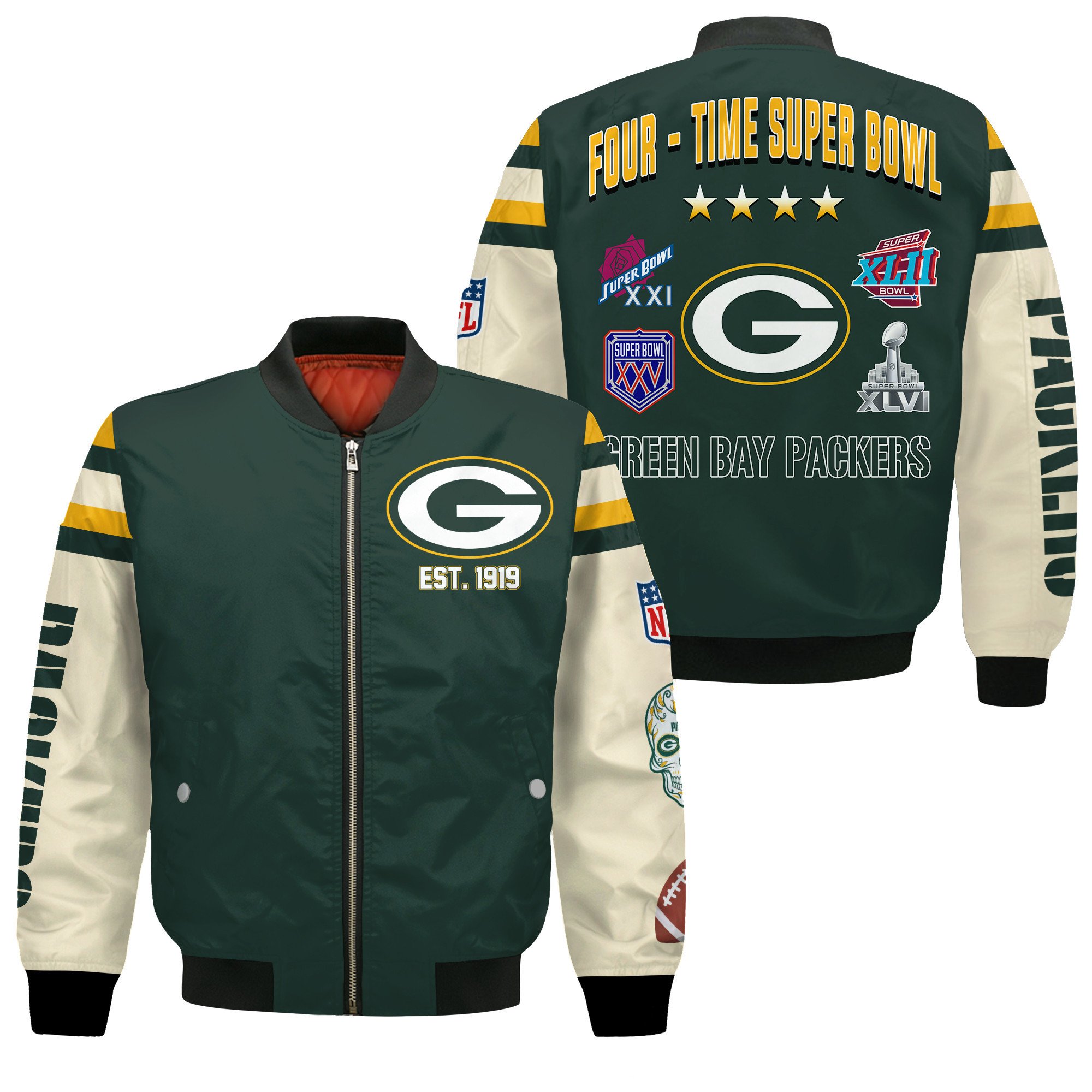 Green Bay Packers X Champions Design Bomber Jacket SFAT