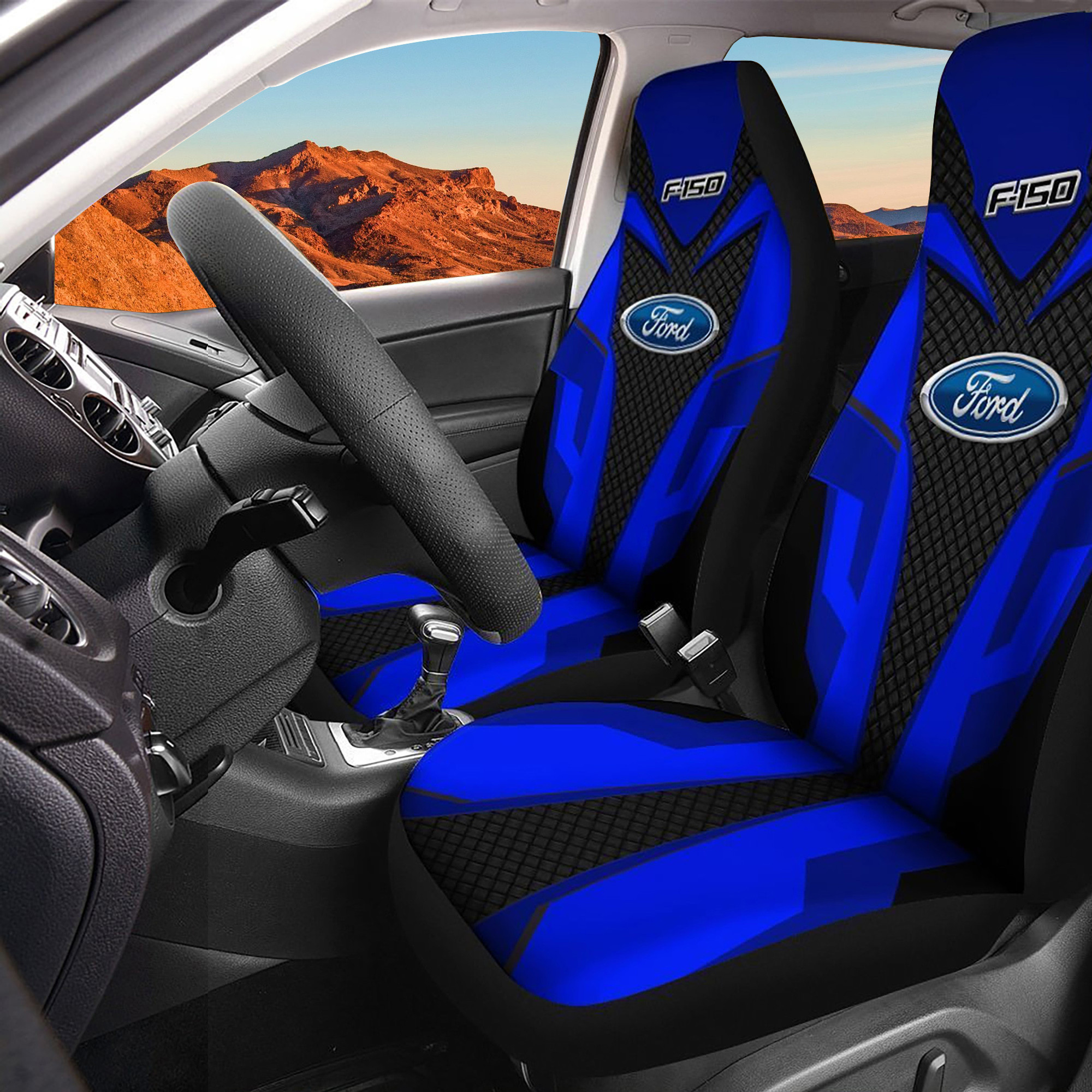 Ford F-150 Logo Car Seat Cover Set CSC4328