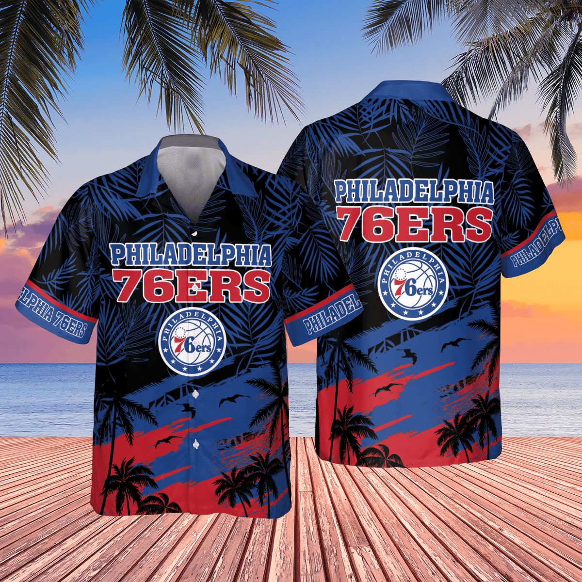 Philadelphia 76Ers Basketball Association 2023 Aop Hawaiian Shirt Sh