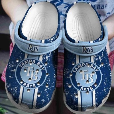 Tampa Bay Rays Logo Baseball MLB Colorway Blue Crocss Classic Clogs Shoes Ver689