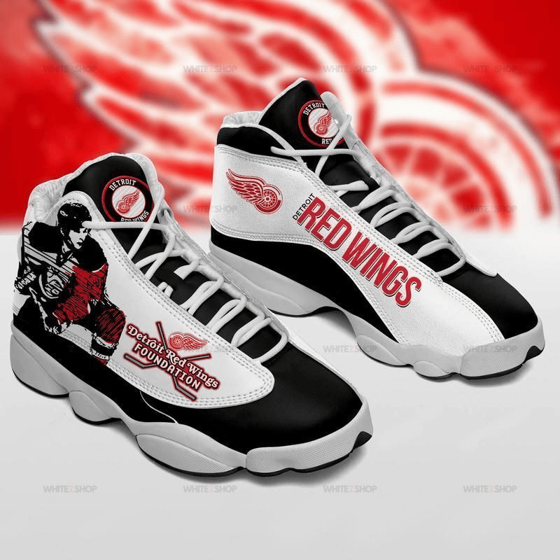 Detroit Red Wings Shoes Form Air Jordan 13 Sneakers JD13 V2883