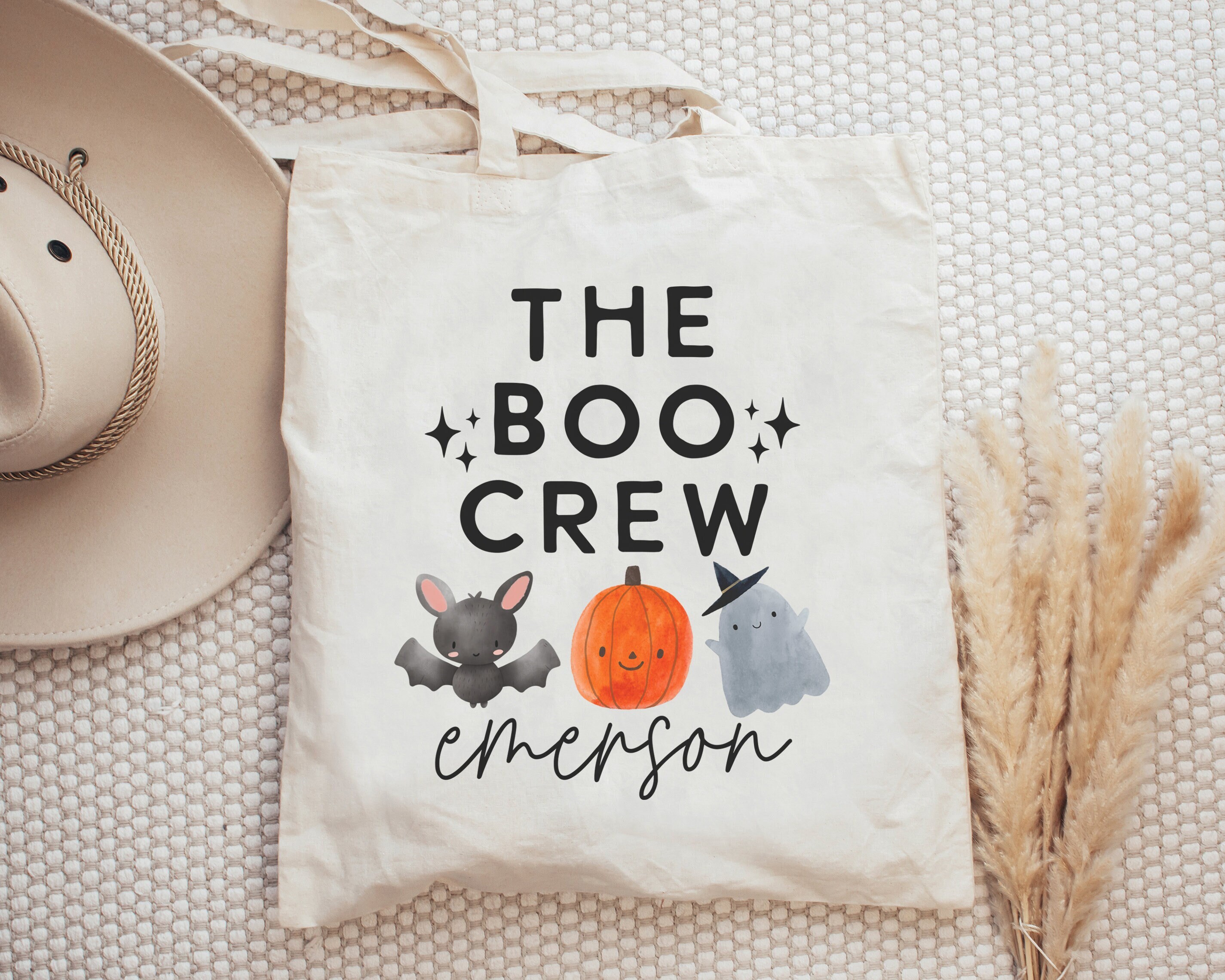 Personalized Trick or Treat Bag Halloween Candy Bag Custom Trick or Treat Bag Halloween Tote Bag Trick or Treat Tote Custom Halloween Bag