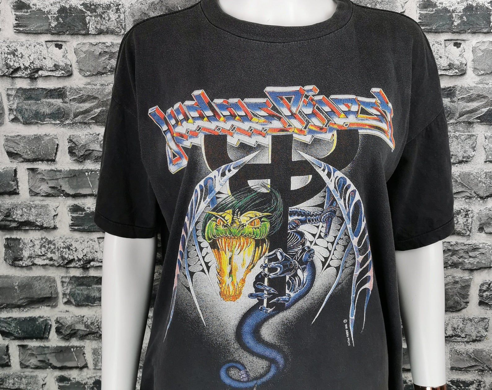 Judas Priest 1990 Vintage T-Shirt Painkiller World Tour / Rare Tee