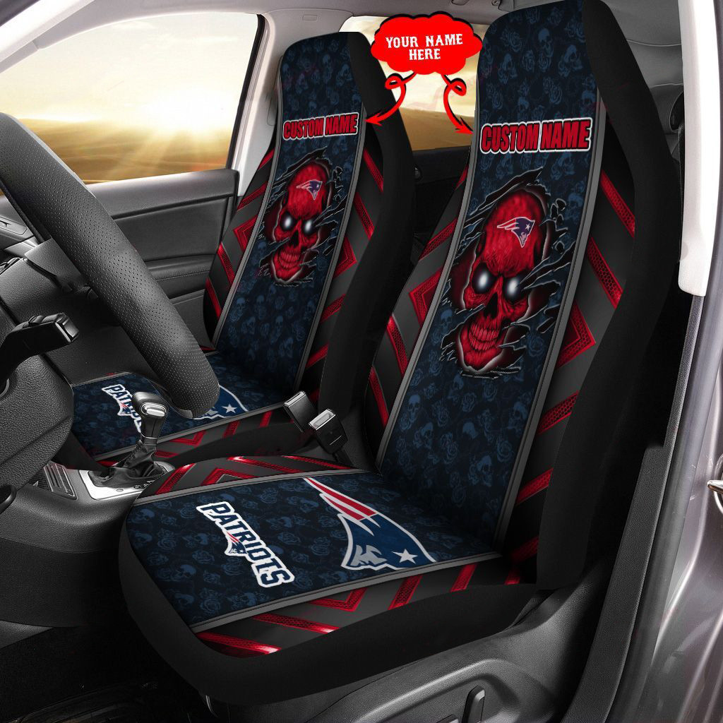 New England Patriots Personalized Car Seat Cover Set CSC4206