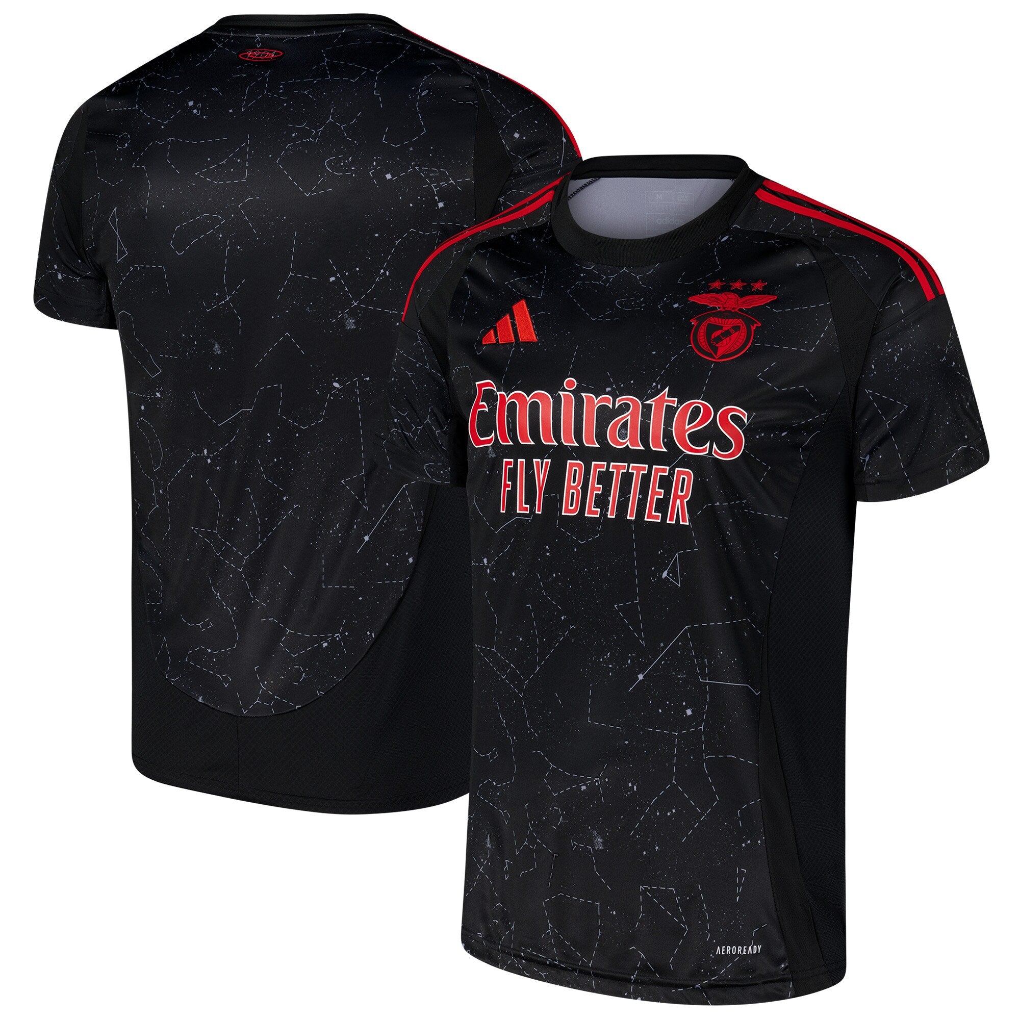 Benfica Adidas 2024/25 Away Custom Jersey – Black