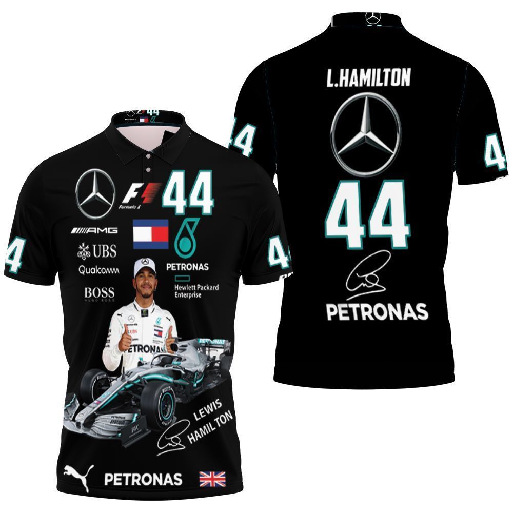 Lewis Hamilton Mercedes Signed 3D Po …