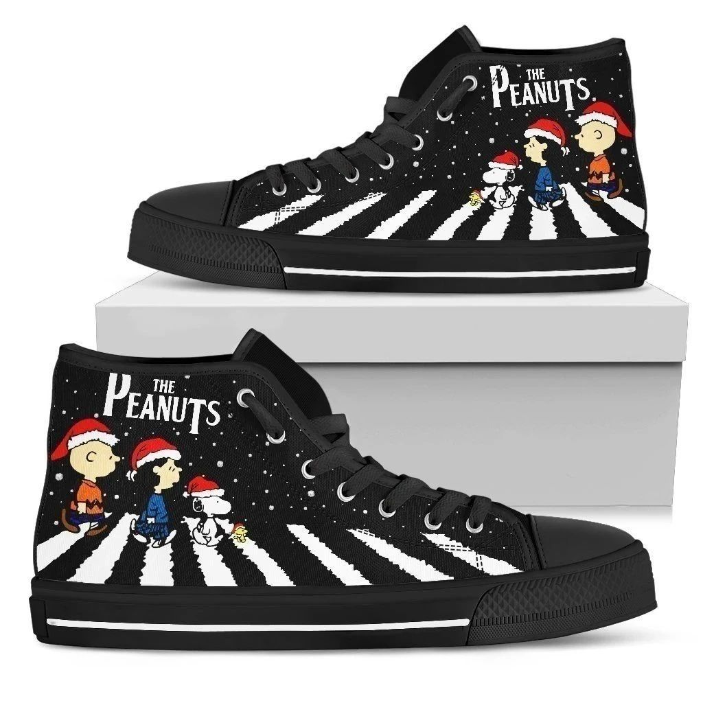 Snoopy The Peanuts Christmas Abbey Road High Top Sneakers High Top Shoes Fashion24Hs
