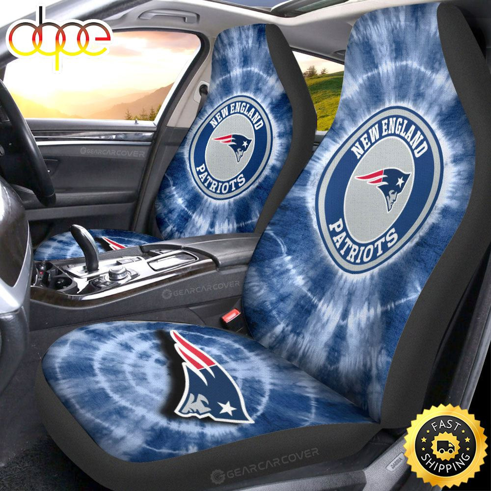 New England Patriots Customized Car Seat Cover Set Tie Dye CSC8444