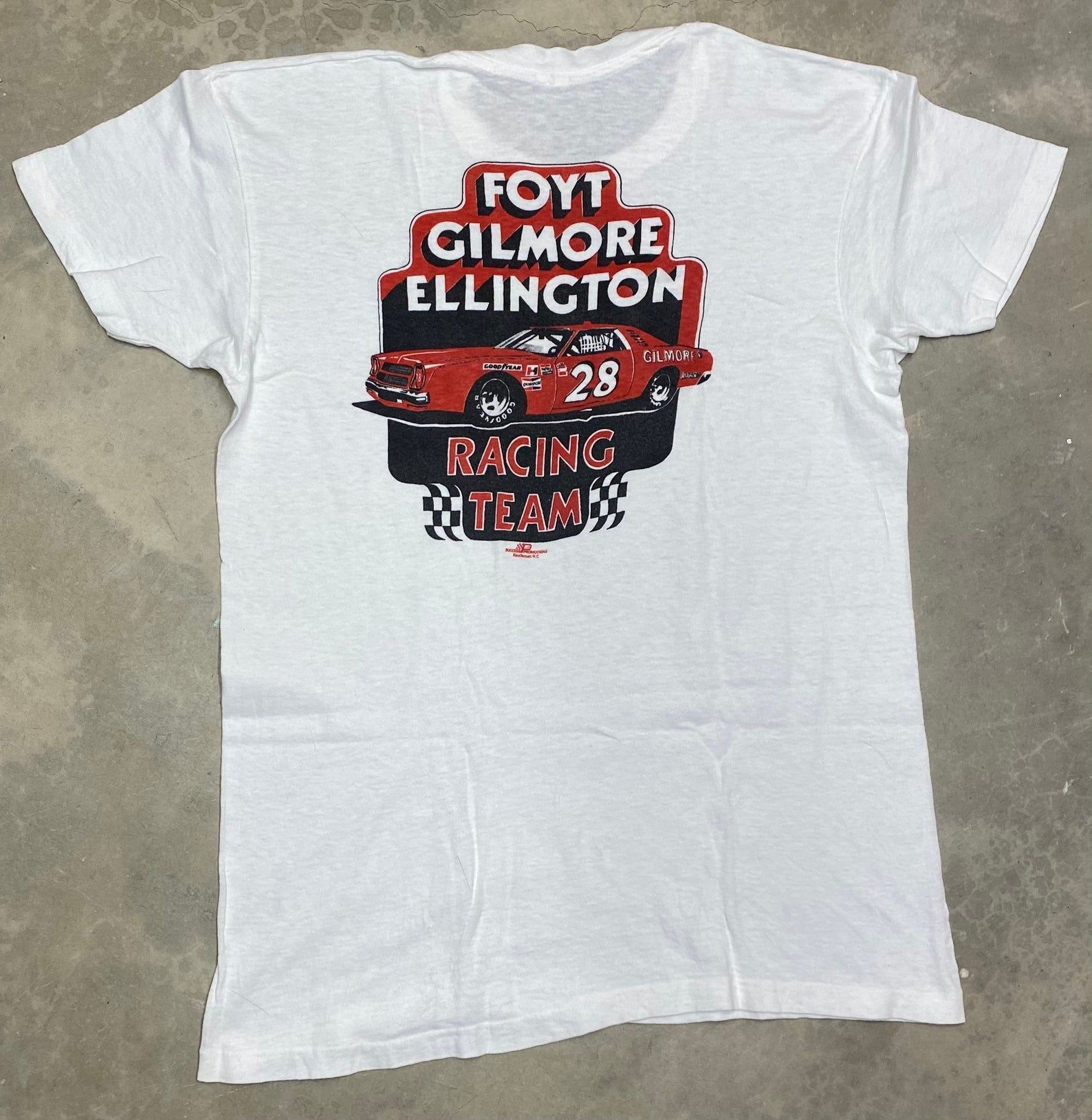 Rare! Vintage 1976 Aj Foyt / Gilmore / Ellington Nascar Racing Tee –