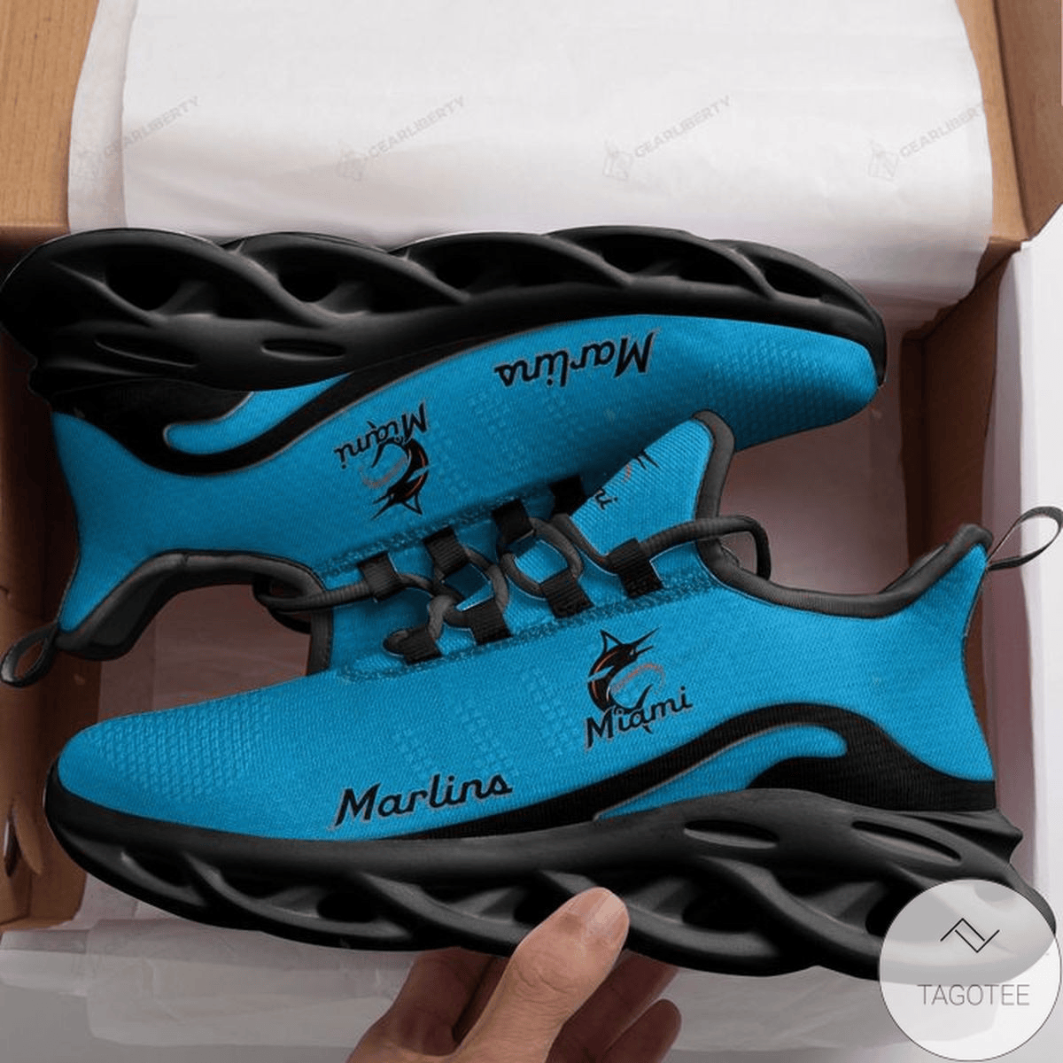 Miami Marlins Max Soul Shoes Sport Sneakers Ver 03