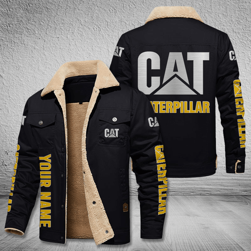 Caterpillar Unisex Custom Name Stand Collar Jacket