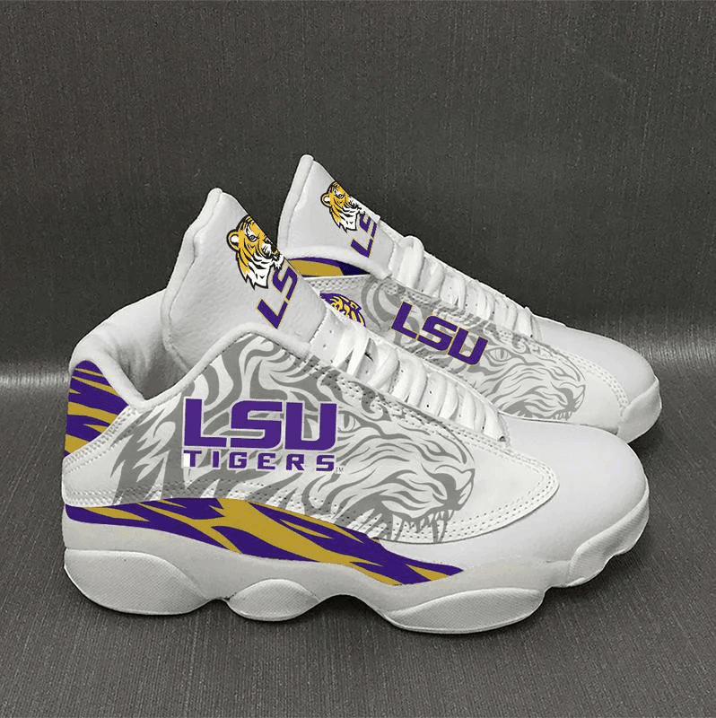 LSU Tigers White Sport Form Air Jordan 13 Shoes JD13 V883