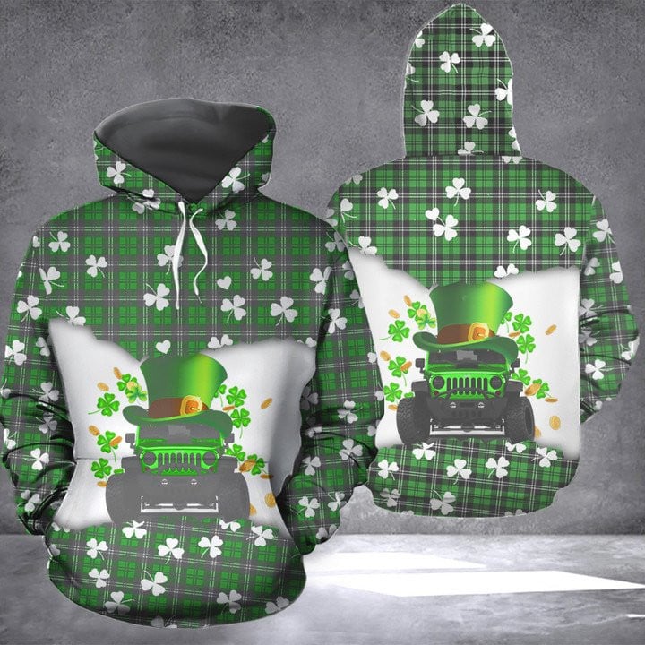 Jeep Car Patrick’S Day Hoodie Mens St Patricks Day Clothes Gift Ideas Hn