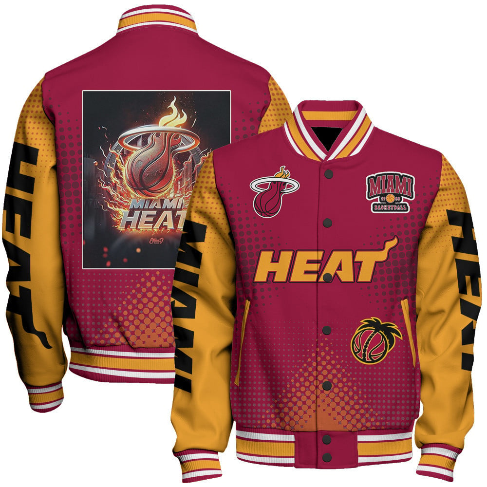 Miami Heat National Basketball Association AOP Varsity Jacket STM Ver 12